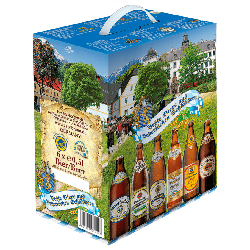 Arcobräu Schlösserkarton Bier 6x0,5l
